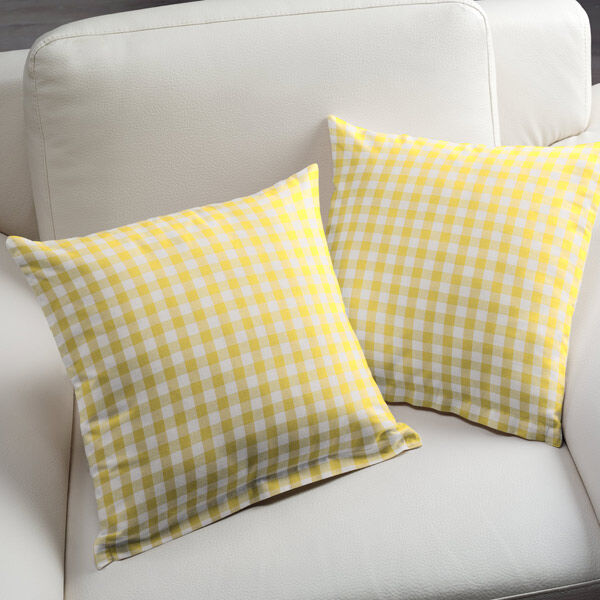Baumwollstoff Vichy - 1,7 cm – gelb | Reststück 50cm