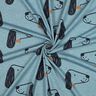 Baumwolljersey Hunde | Poppy Fabrics – taubenblau/schwarz,  thumbnail number 3