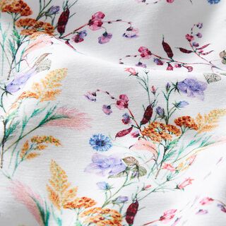 Baumwolljersey Wiesenblumen Digitaldruck – wollweiss | Reststück 50cm