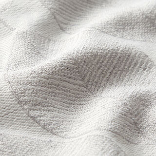 Dekostoff Jacquard dezente Blätter – hellgrau, 