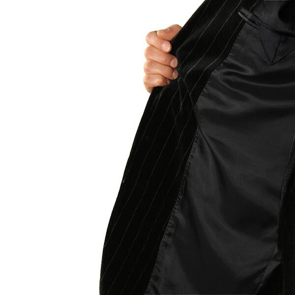 Leichter Futterstoff Uni – schwarz | Reststück 100cm
