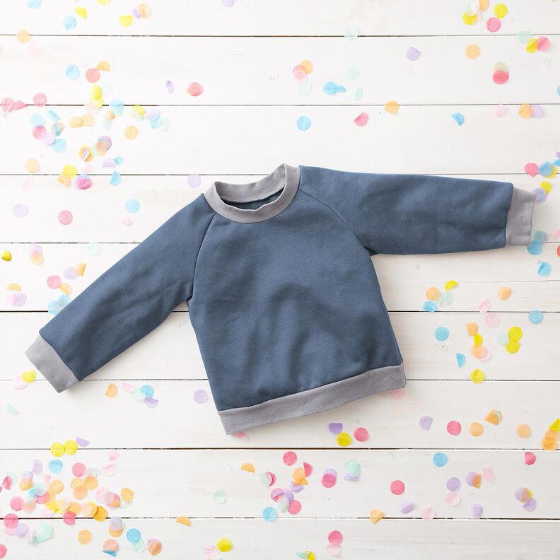 Leichter French Terry Uni – jeansblau, image number 5