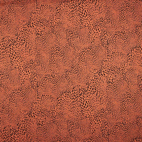 Baumwoll-Viskose-Mix tierische Tupfen – terracotta/schwarz, image number 1