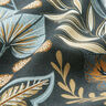 Dekostoff Halbpanama Paisley-Blätter – blaugrau,  thumbnail number 2