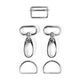 Taschen Zubehör Set [ 5-teilig | 25 mm] – silber metallic,  thumbnail number 2