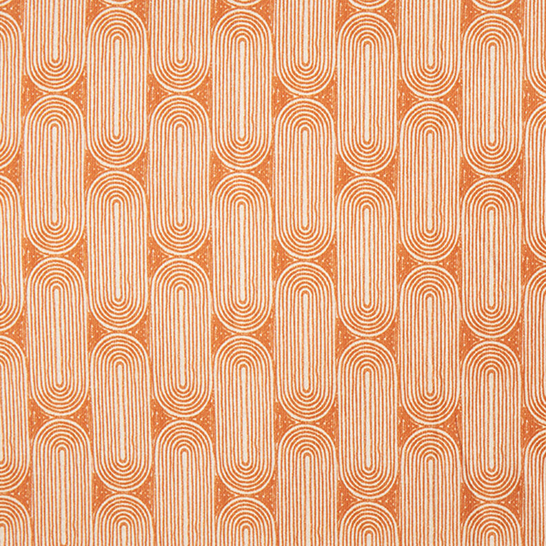 Dekostoff Halbpanama Bögen – terracotta/natur,  image number 1