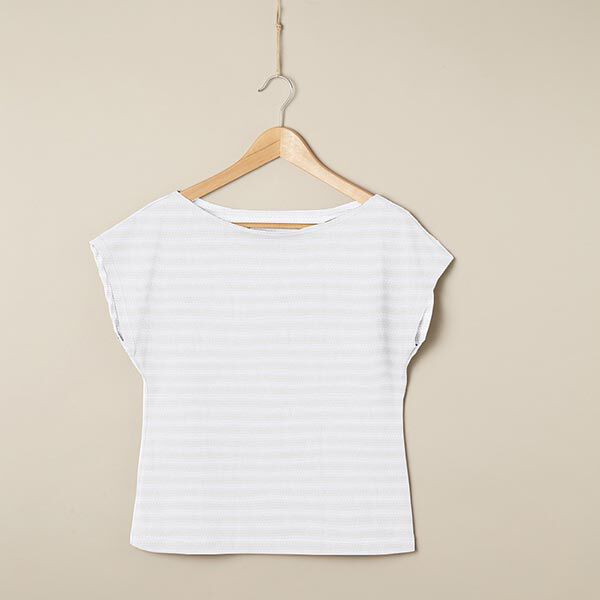 Jersey Zopfmuster – weiss | Reststück 60cm
