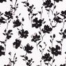 Viskosestoff abstrakter Blumendruck – weiss/schwarz,  thumbnail number 1