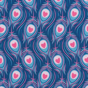 Baumwolljersey Pavo | Stoff&Liebe – königsblau/intensiv pink, 