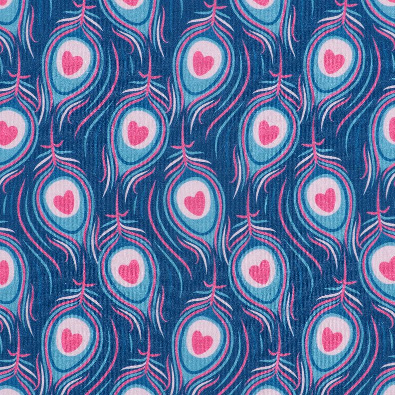 Baumwolljersey Pavo | Stoff&Liebe – königsblau/intensiv pink, image number 1