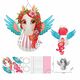 3D-Laternen-Bastelset Pegasus  – wollweiss/lila,  thumbnail number 1