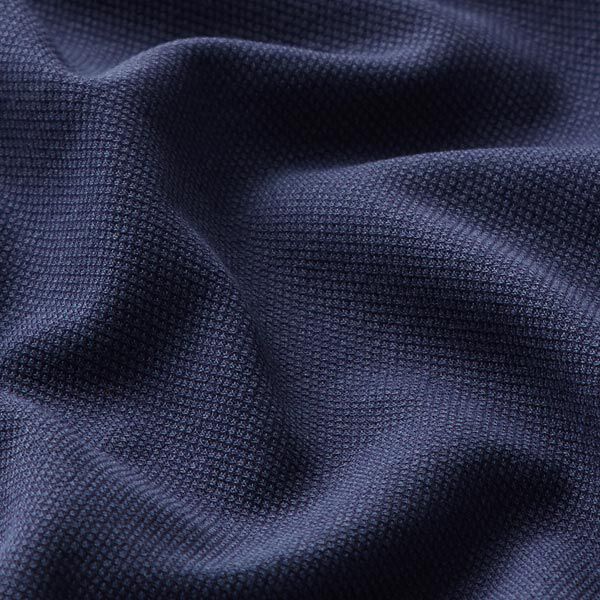 Baumwolljersey Piqué fein – marineblau | Reststück 50cm