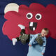 Baumwolljersey Superhelden-Monster | PETIT CITRON – babyblau,  thumbnail number 6