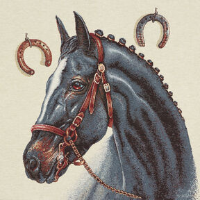 Dekostoff Gobelinstück Pferd – beige, 