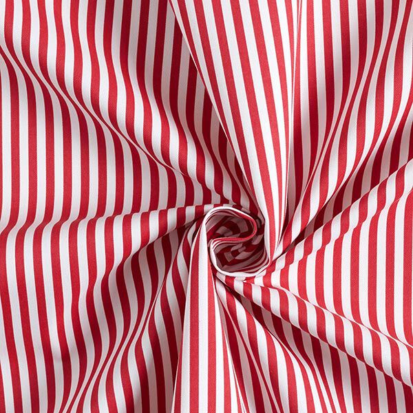 Baumwoll-Stretch Streifen – rot/weiss | Reststück 50cm