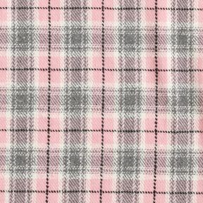 Mantelstoff Karo – rosa/hellgrau, 
