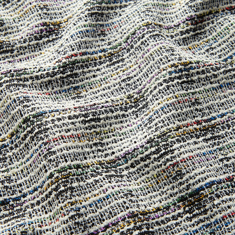 Jacquard Jersey Glitzer-Bouclé – schwarz,  image number 3