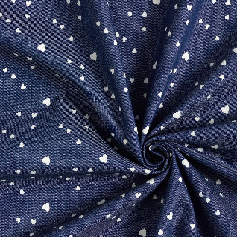 Chambray Herzchen – marineblau/wollweiss,  image number 3
