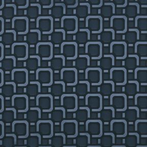 Futterstoff Jacquard Retromuster – marineblau, 