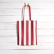 Dekostoff Canvas Streifen – rot/weiss,  thumbnail number 6