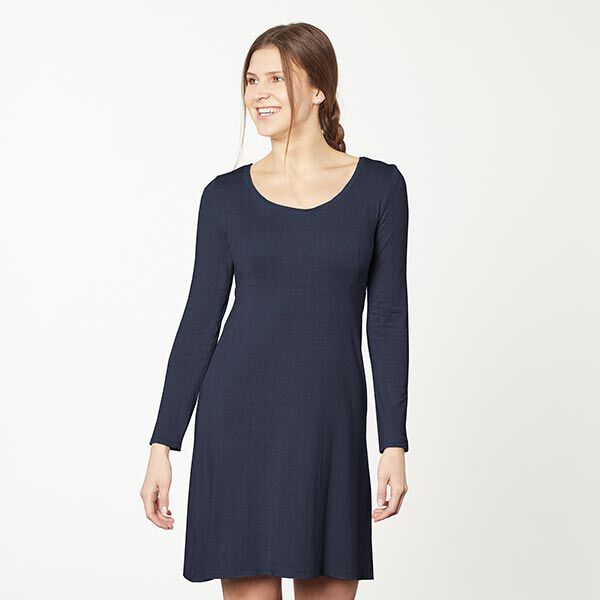 GOTS Baumwolljersey | Tula – marineblau | Reststück 60cm