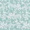 Musselin/ Doppel-Krinkel Gewebe Blumenmuster – eukalyptus/weiss,  thumbnail number 1