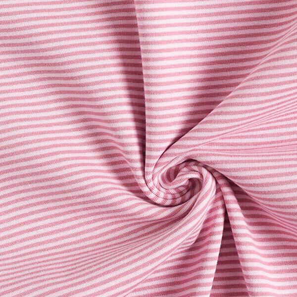 Bündchen Schlauchware schmale Ringel – altrosa/rosa, image number 3
