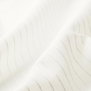 Gardinenstoff Breite Streifen Effektgarn 300 cm – weiss, 