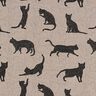 Dekostoff Halbpanama Katzen – schwarz,  thumbnail number 1