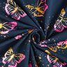 Baumwolljersey Schmetterlinge | Glitzerpüppi – nachtblau/pink,  thumbnail number 3