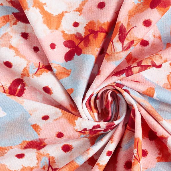 GOTS Baumwolljersey Vögel & Blumen | Tula – rosa, image number 5