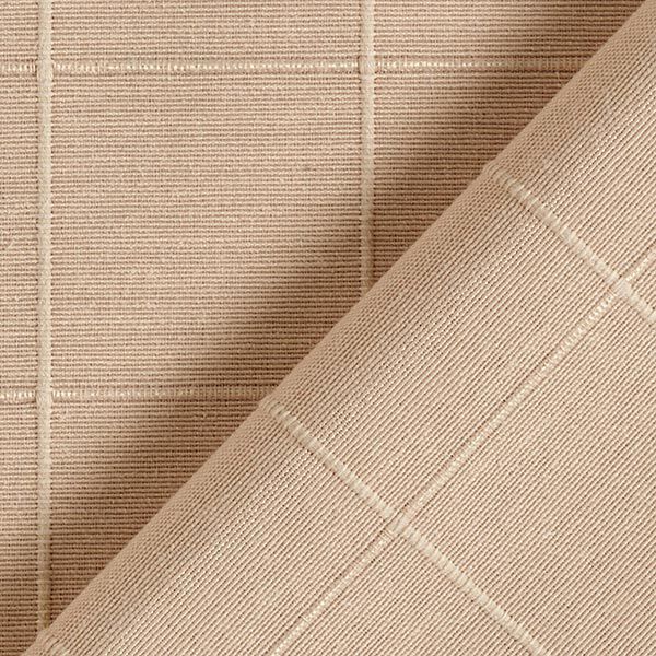 Dekostoff Gitter-Karo recycelt – dunkelbeige, image number 3