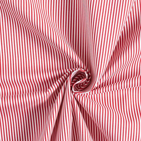 Baumwoll-Stretch schmale Streifen – rot/weiss | Reststück 100cm
