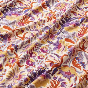 Viskosejersey Blumen und Ornamente | Katia Fabrics – creme/lavendel, 