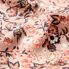 Satin liebliche Blumen – hellaltrosa,  Satin liebliche Blumen – hellaltrosa,