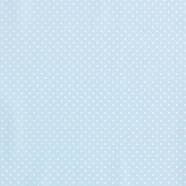 Baumwollpopeline kleine Punkte – hellblau/weiss,  image number 1