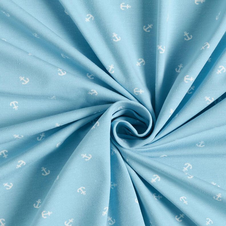 Baumwolljersey kleine Anker Digitaldruck – hellblau,  image number 3