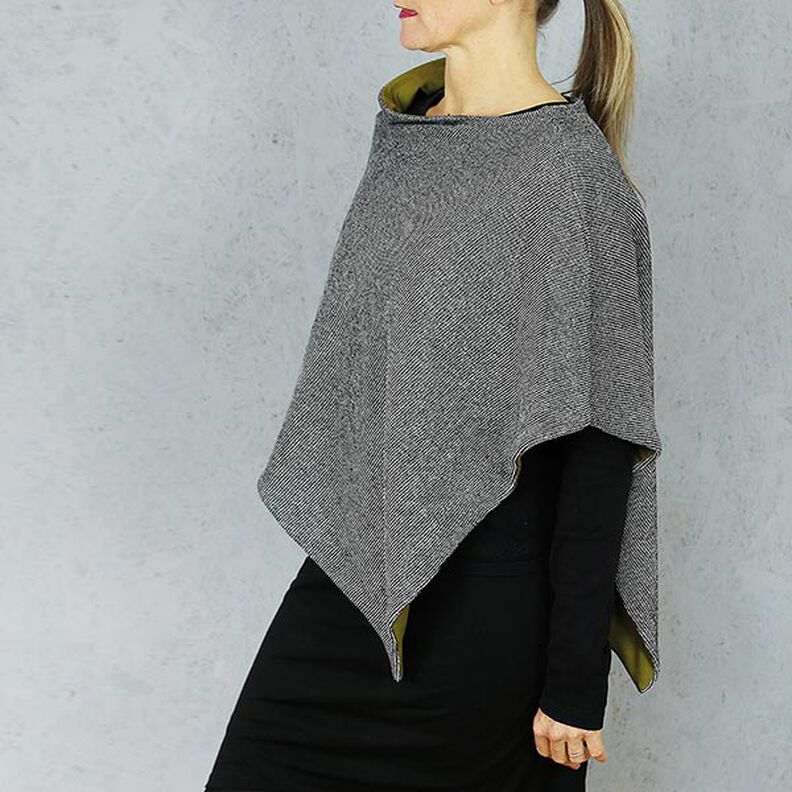 FRAU PENNY asymmetrischer Wendeponcho | Studio Schnittreif | Onesize,  image number 4