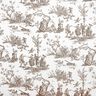 Dekostoff Halbpanama fröhliche Tänzer 280 cm – taupe/weiss,  thumbnail number 1