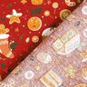 Baumwollstoff Popeline Lebkuchen – karminrot/senf,  thumbnail number 4