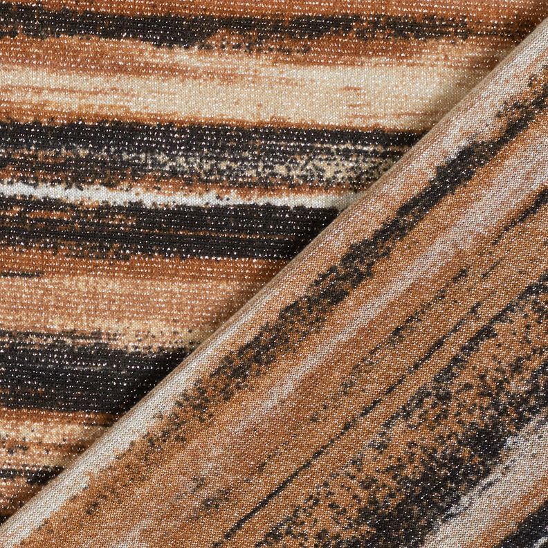 Jersey Glitzer verwischte Streifen – braun/schwarz,  image number 5