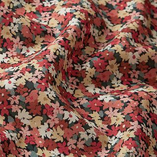 Baumwollstoff Millefleurs – schwarz | Reststück 50cm