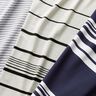 Doubleface Jersey Streifen Uni – weiss/grau,  thumbnail number 6