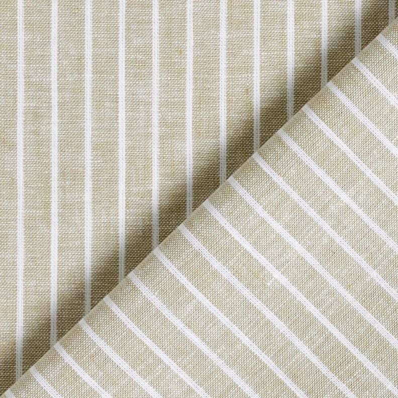 Leinen-Baumwoll-Mix breite Streifen – dunkelbeige/weiss, image number 4