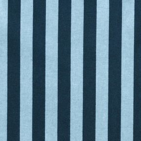 Baumwolljersey Blockstreifen &ndash; indigo/hellblau, 