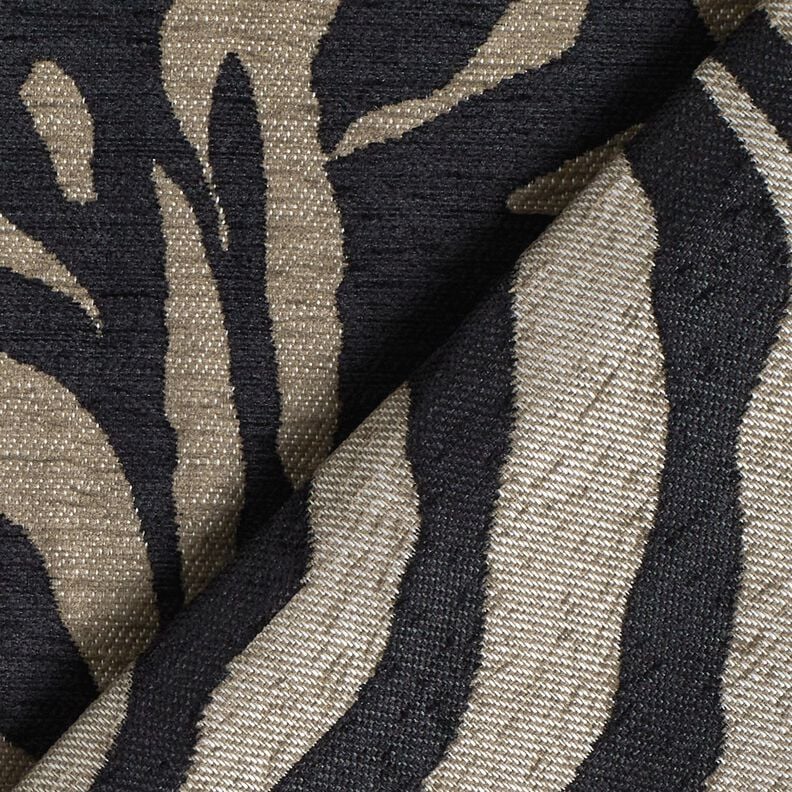 Polsterstoff Jacquard Zebra – khaki/schwarz, image number 4