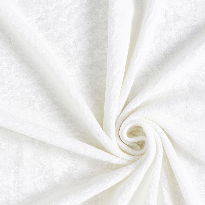 Frotteestoff Stretch Uni – weiss,  image number 1