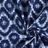 Baumwollpopeline Rauten & Glitzertropfen – indigo/weiss,  thumbnail number 3