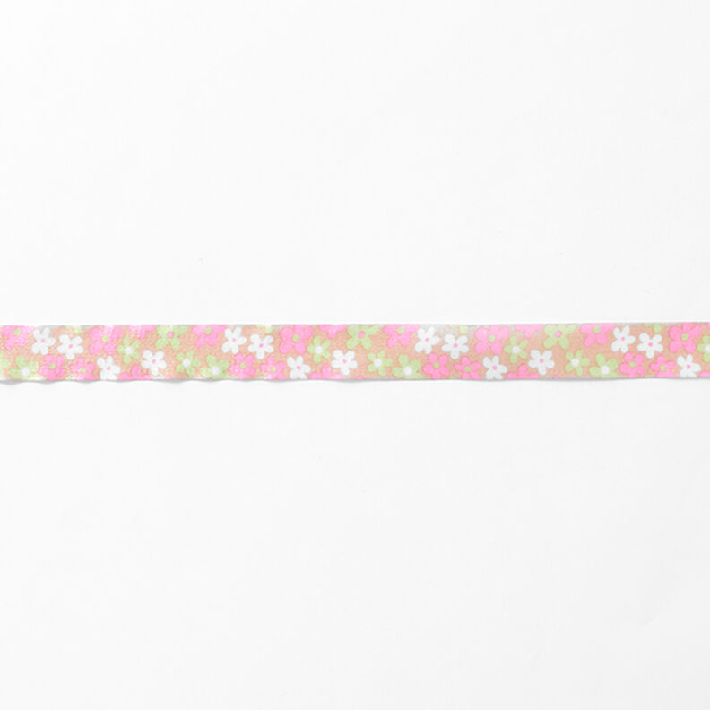 Satinband Blumen – pink/rosa,  image number 2