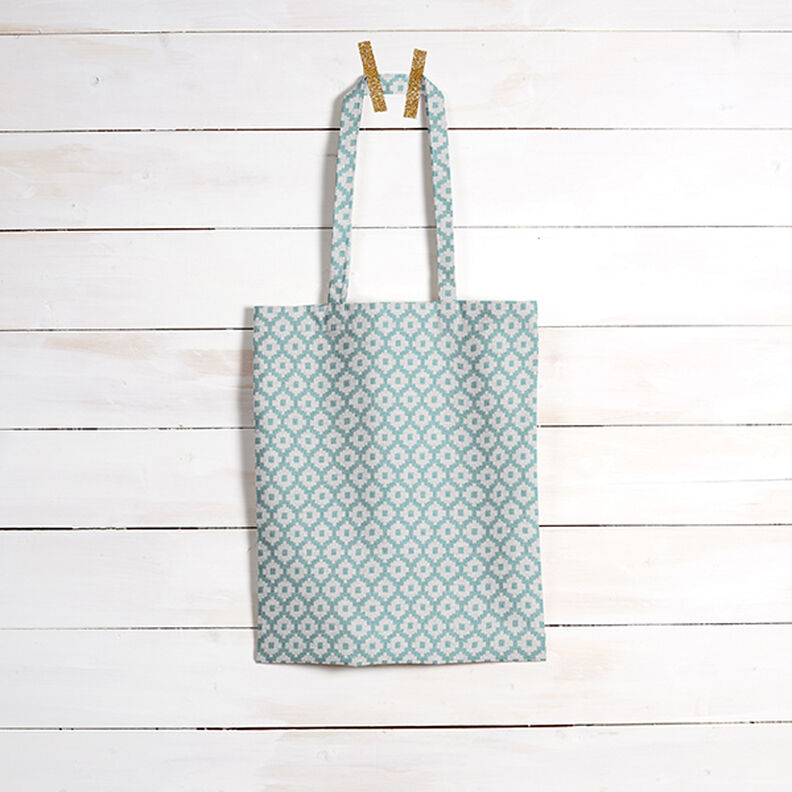 Outdoorstoff Jacquard Rauten – mint,  image number 7